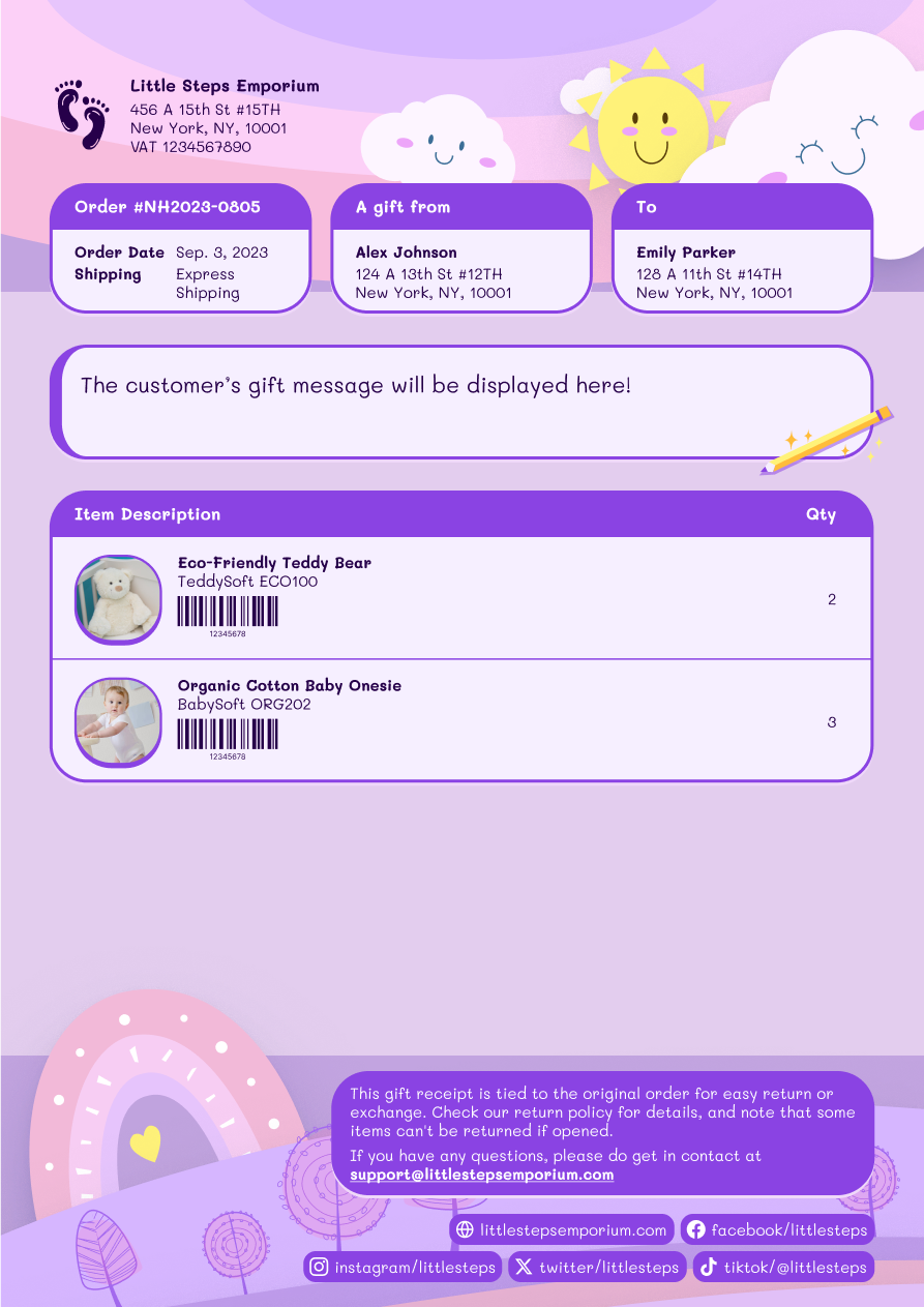 Lullaby - Gift Receipt